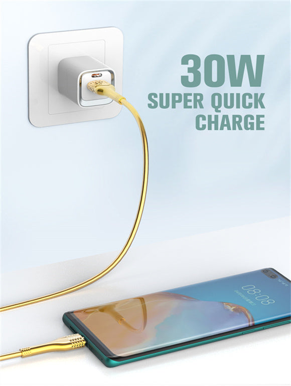 30W Woven Aluminum Foil USB3.0 Data Cable LS651 LIGHTNING 30W Woven Aluminum Foil USB3.0 Data Cable LS651 LIGHTNING
